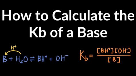 kb of ammonia|Base Dissociation Constants Kb Chemistry Tutorial